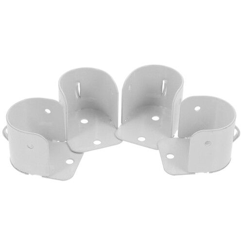4pcs Closet Rod Socket Shower Curtain Rod Bracket Iron Closet Rod Support 1