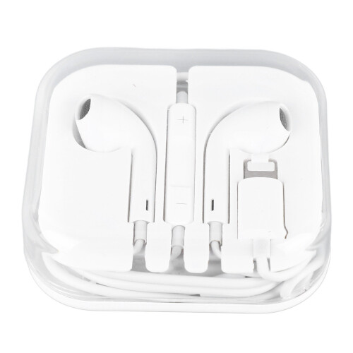 HiFi Wired Earbuds with Noise Isolation & Volume Control, White