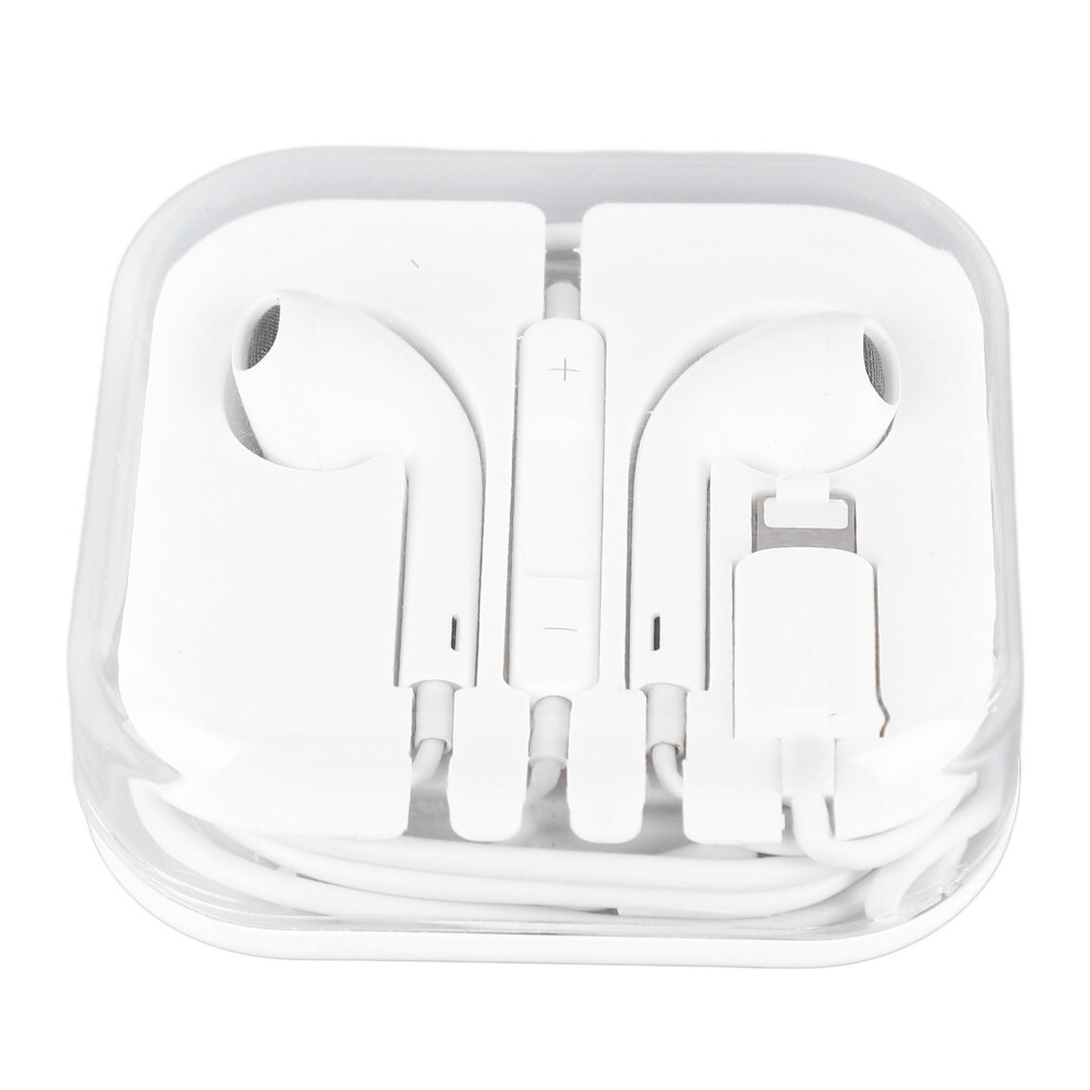 Hifi Wired Earbuds With Noise Isolation & Volume Control, White 9371387603544
