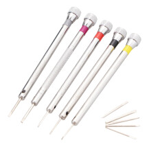 5pcs Eyeglass Repair Kits Metal Silver Precision Glass Repair Kit for Travel Repair