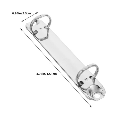 NICEXMAS 2Pcs Binder Clips Silver Rectangular Sleek Design for Document Binding File Organization 11.8X0.98X0.79In 1