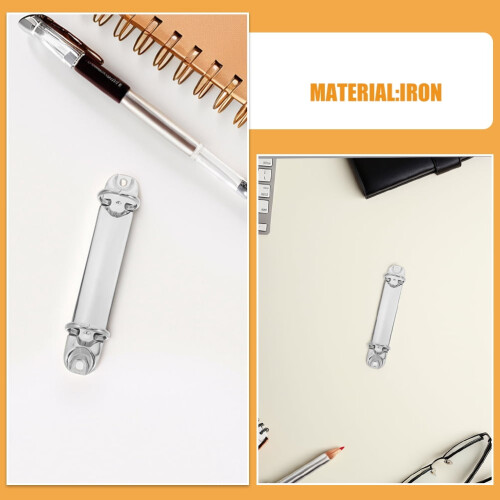NICEXMAS 2Pcs Binder Clips Silver Rectangular Sleek Design for Document Binding File Organization 11.8X0.98X0.79In 2