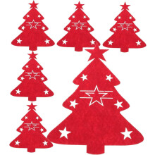 Christmas Tree Cutlery Set Mini Christmas Tree Christmas Ornament Christmas Cutlery Bag Festive Fork Spoon Bag Decoration
