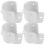 4pcs Closet Rod Socket Shower Curtain Rod Bracket Iron Closet Rod Support 4