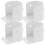 4pcs Closet Rod Socket Shower Curtain Rod Bracket Iron Closet Rod Support 5