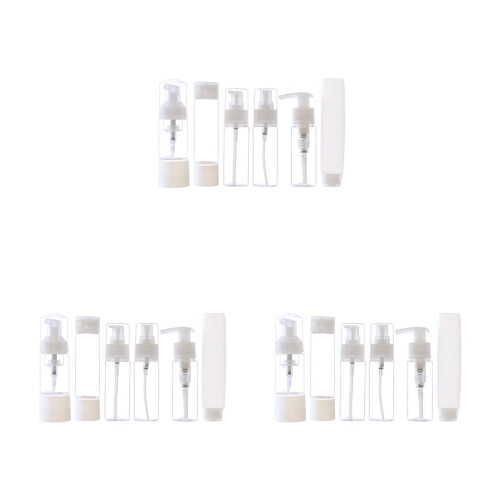 24Pcs White Portable Spray Bottles Durable Toiletry Storage Set