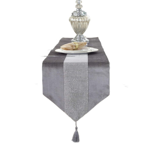 Modern Style Table RunnerClassic Table Runner with Tassels for Dining Kitchen Dresser Decor 1