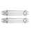 NICEXMAS 2Pcs Binder Clips Silver Rectangular Sleek Design for Document Binding File Organization 11.8X0.98X0.79In 5