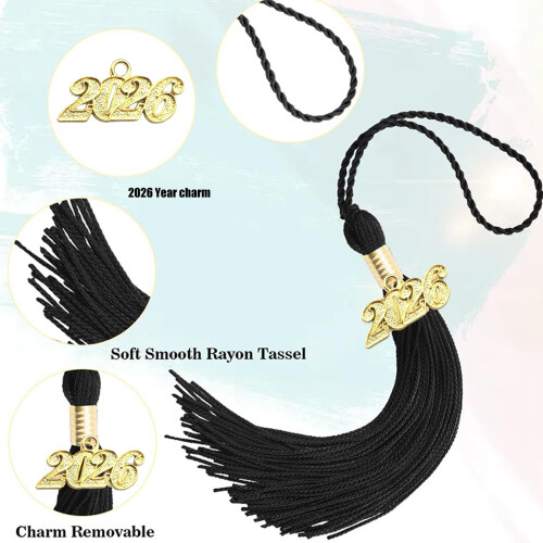 2026 Rayon Graduation Tassels with Secure Clip for Cap and Craft Projects 1