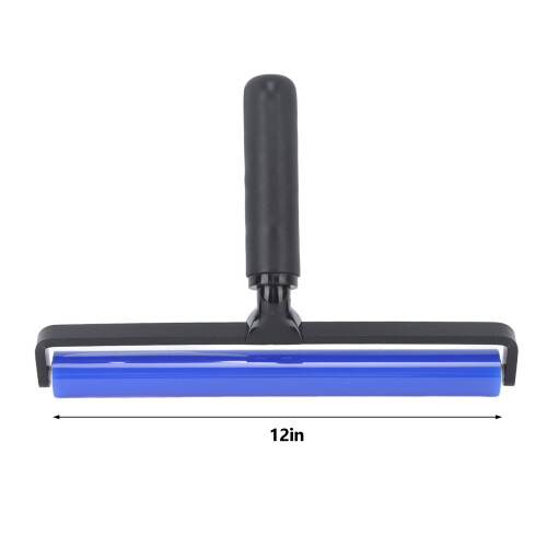 Blauer Silikon-Statik-Dust-Entferner-Roller 30cm Superhaftend mit schwarzem Griff 1