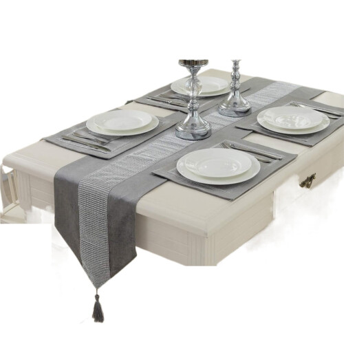 Table Runner with Tassels Modern Style 1 Pack 1
