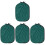 4Pièces Étuis De Rangement Raquettes Tennis De Table Vert Durable 3