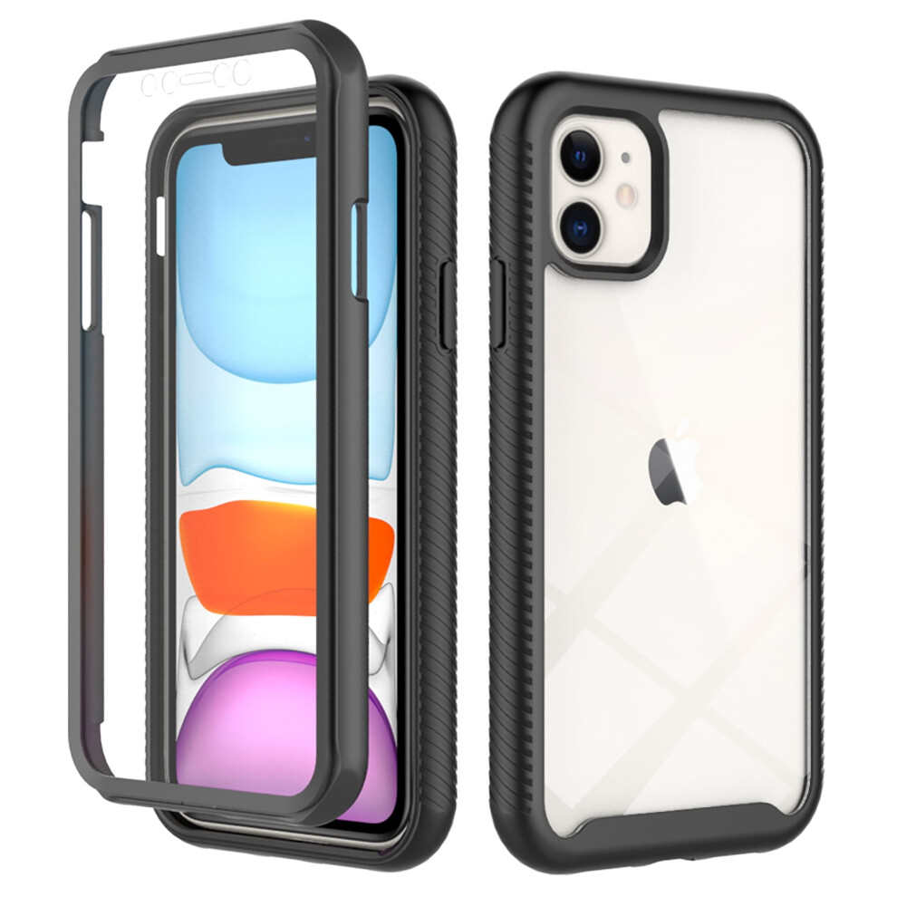Compatible With Iphone 11 Case Â Clear Rugged Dual-Layer Defender With Built-In Screen Protector, Shockproof & Anti-Scratch, Black 9464372749744