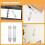 NICEXMAS 2Pcs Binder Clips Silver Rectangular Sleek Design for Document Binding File Organization 11.8X0.98X0.79In 7