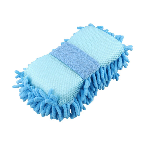 Microfiber Car Wash Sponge Cleaning Pad 1 Piece Light Blue 1