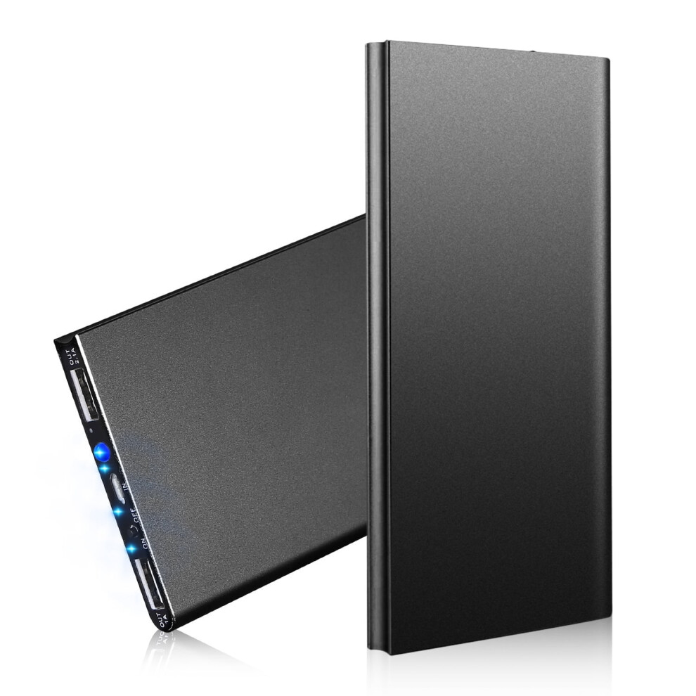 20000Mah Power Bank Portable Charger With Dual Usb Ports Battery Pack For Phone Tablet Black 9357860228190
