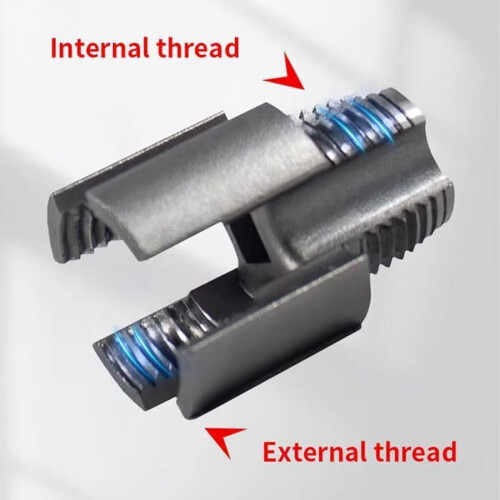 1/2" & 3/4" PVC Pipe Threading Tool for Internal/External Threads, Compatible with Electric Drills 1