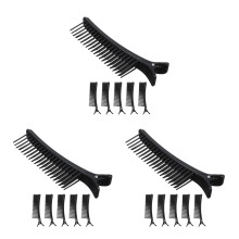 18Pcs Sturdy Black Hair Clips for Hairdresser Salon Styling