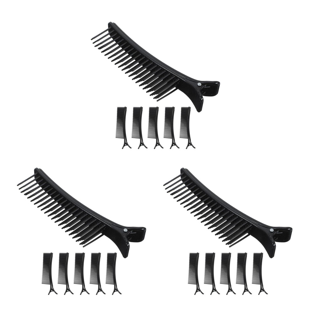 Iplusmile Unisex Black 18Pcs Sturdy Hair Clips For Hairdresser Salon Styling