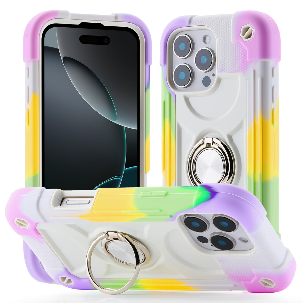 Allytechgroup Military-Grade Phone Case Compatible With Iphone 16 Pro Max Â Shockproof Tpu+Pc, 360 Ring Kickstand, Raised Edges, Drop Protection, 9464372750429