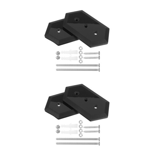 4Pcs Black Acrylic Longboard Wall Rack with Easy Installation