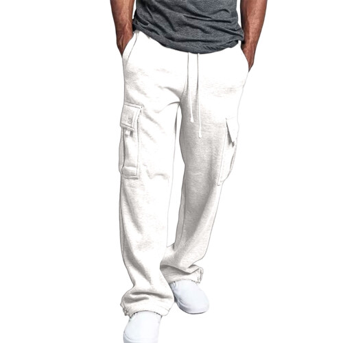 Men's Cargo Pants - Loose-fitting, heavy cotton overalls with adjustable ankle drawstrings 2