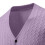 Ανδρικό Μονόχρωμο Πλεκτό Ζακέτα με V-Neck, Σχέδιο Ζακάρ, Μακρυμάνικο Πουλόβερ, 5