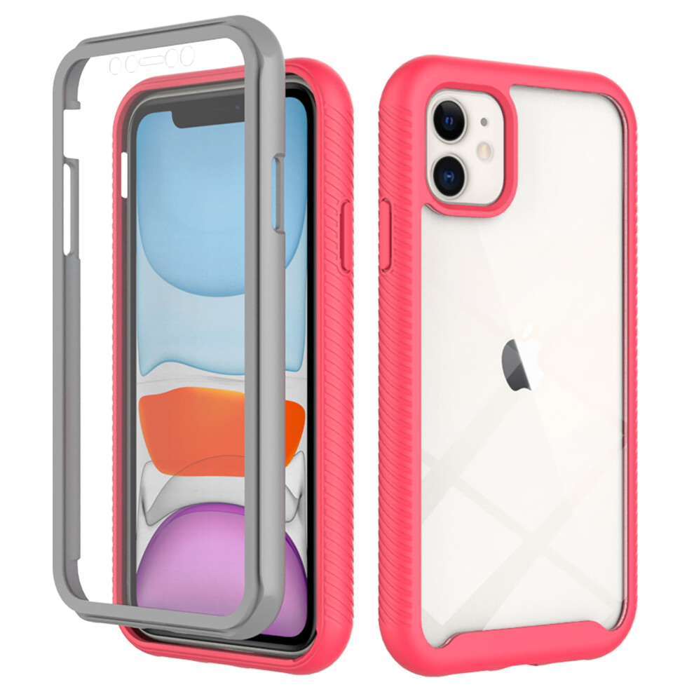 Compatible With Iphone 11 Case Â Clear Rugged Dual-Layer Defender With Built-In Screen Protector, Shockproof & Anti-Scratch, Pink 9464372751983