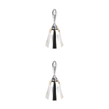 2Pcs Classic Silver Alloy Desktop Bell Reception Service Bell