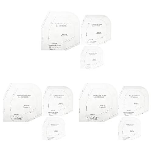 9Pièces Patron Bol Cozy Transparent Outils Patchwork 1