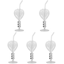 5Sets Creatieve Cocktailglazen Hartvormig, Voor Feestjes Thuis