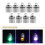 9Pcs Flashlight Keyring Silver Plastic For Bbq And Dog Walking 2