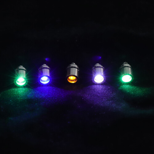 9Pcs Flashlight Keyring Silver Plastic For Bbq And Dog Walking 2