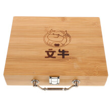 LIFKOME Beige Wooden Mahjong Storage Case with Portable Handle for Travel and Organized Storage