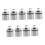 9Pcs Flashlight Keyring Silver Plastic For Bbq And Dog Walking 4