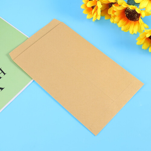 Pacote com 200 envelopes retangulares de papel kraft cáqui para convites e cartas (19 x 11 x 0,1 polegadas). 1