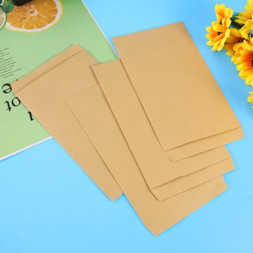 Pacote com 200 envelopes retangulares de papel kraft cáqui para convites e cartas (19 x 11 x 0,1 polegadas). 2
