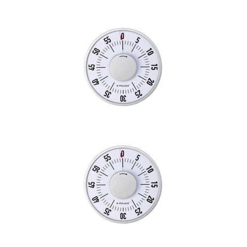 FRCOLOR2pcs Χρονοδιακόπτης κουζίνας μεγάλης οθόνης Ρολόι στρογγυλού χρόνου Μηχανικός 2