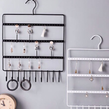 Ludlz Wall Mounted Jewelry Organizer – Earring, Necklace, Bracelet & Ring Holder Display Shelf (Compatible with standard walls)