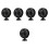 5Pièces Ventilateurs Portables Pour USB Portable Noir Mat ABS 5