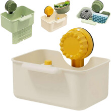 Kitchen Sink Strainer with Suction Cup Holder – Easy Install & Clean Veggie Drainer Rack, Top Accessory for Home, Bathroom, Shower, Counter,