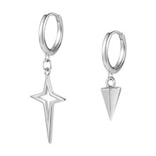 No Pierced Can Wear 1 Pair Star Asymmetrical Earrings Geometric Desigs R9