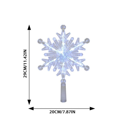 Christmas Tree Topper Lighted with Snowflake Projector, LED Tree Topper for Christmas Tree Decorations 1