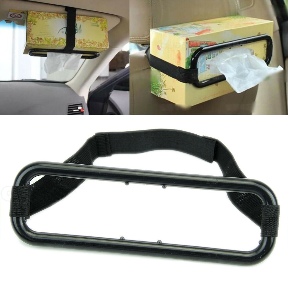 Tissue Box Holder Hanging Space-Saving Elastic Bandage Convenient Napkin Clip For Sun Visor 9357860231428