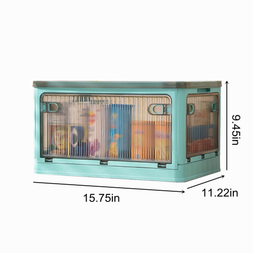 Clearance Storage Bins with Lids – Collapsible, Stackable, 28L Plastic Folding Boxes for Closet & Toy Organization 2