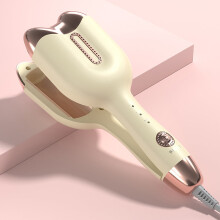 3-in-1 Lazy Hair Curler, 8.9"x3.3" Tourmaline Ceramic Barrel, 3 Temp Settings, Non-Slip Grip, Portable — Compatible with Home/Office/Travel