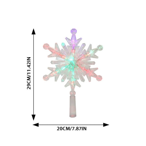 Christmas Tree Topper Lighted with Snowflake Projector, LED Tree Topper for Christmas Tree Decorations 2