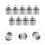 9Pcs Flashlight Keyring Silver Plastic For Bbq And Dog Walking 8