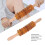 9-Rollen-Holz-Massage-Roller-Stick für Lymphdrainage, 40cm, Gelb 3