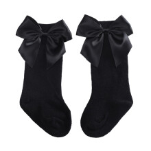 Baby Girls Knee-High Ruffled Socks with Bow